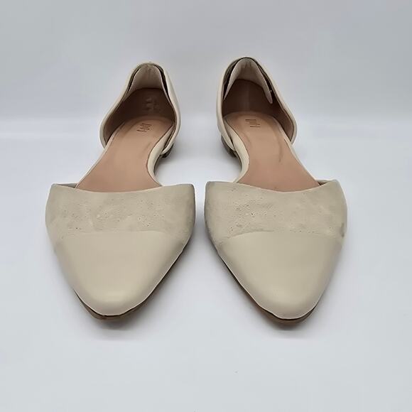 J. Jill Leather Pointed Toe Slip on D'orsay Ballet Flats Shoes Elegant Tan SZ 8 - Picture 2 of 8